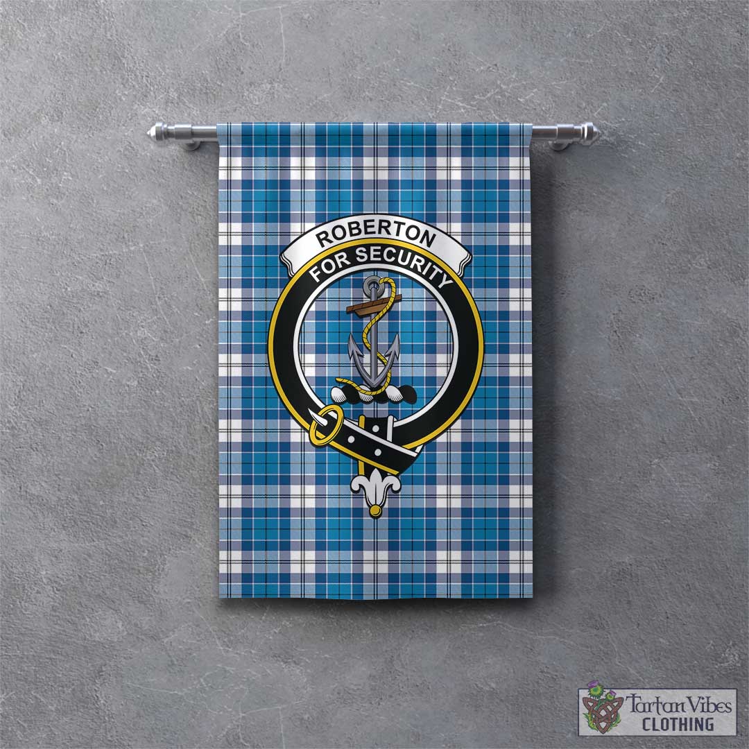 Roberton Tartan Gonfalon, Tartan Banner with Family Crest - Tartan Vibes Clothing