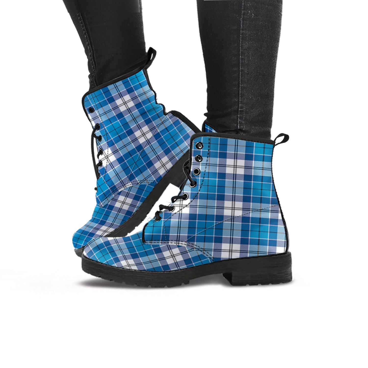 Roberton Tartan Leather Boots - Tartan Vibes Clothing