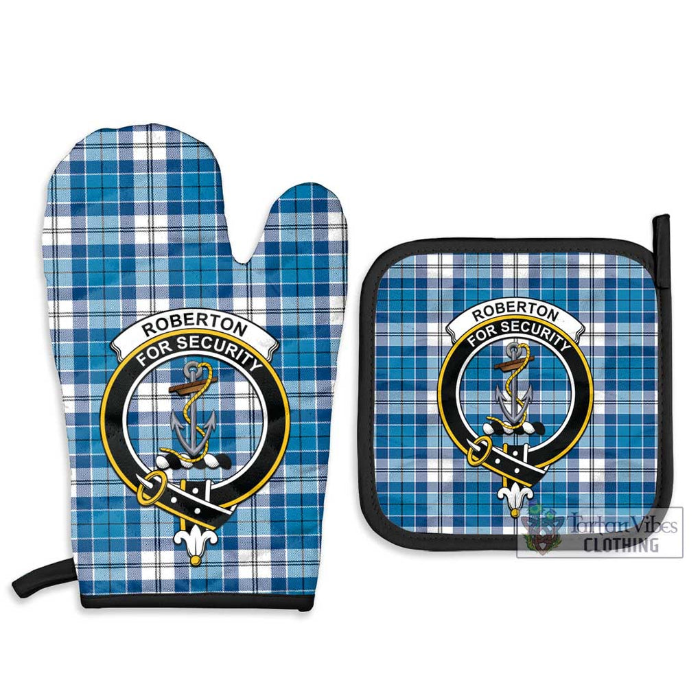 Roberton Tartan Combo Oven Mitt & Pot-Holder with Family Crest - Tartan Vibes Clothing