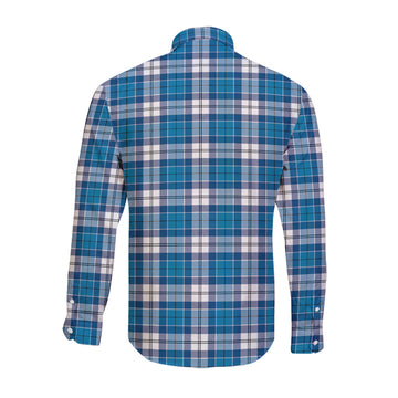 Roberton Tartan Long Sleeve Button Up Shirt with Family Crest - Tartan Vibes Clothing