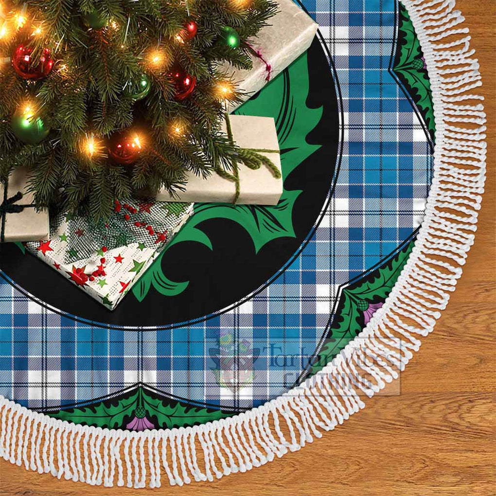 Roberton Tartan Christmas Tree Skirt Scottish Thistle Style - Tartan Vibes Clothing
