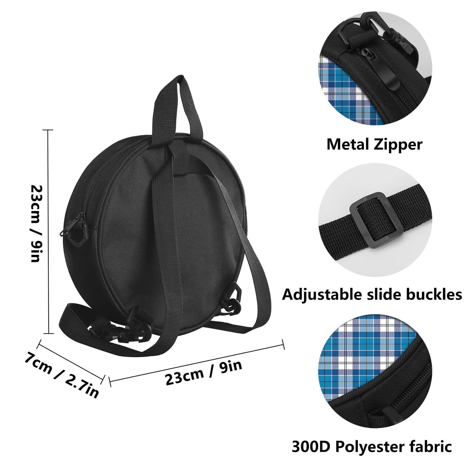 Roberton Tartan Round Satchel Bags - Tartan Vibes Clothing