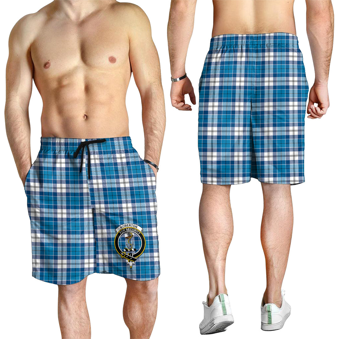 Roberton Tartan Mens Shorts with Family Crest - Tartan Vibes Clothing