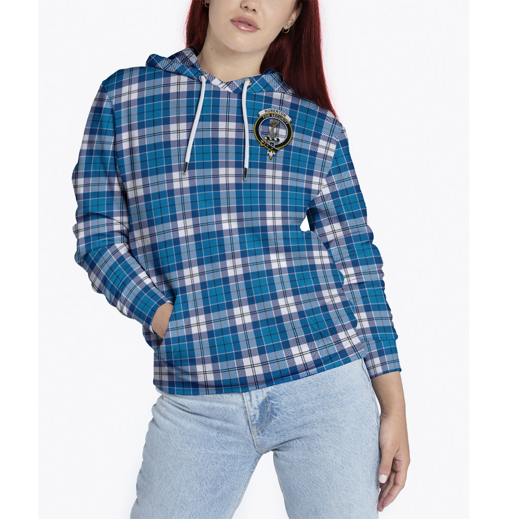 Roberton Tartan Hoodie with Family Crest - Tartan Vibes Clothing