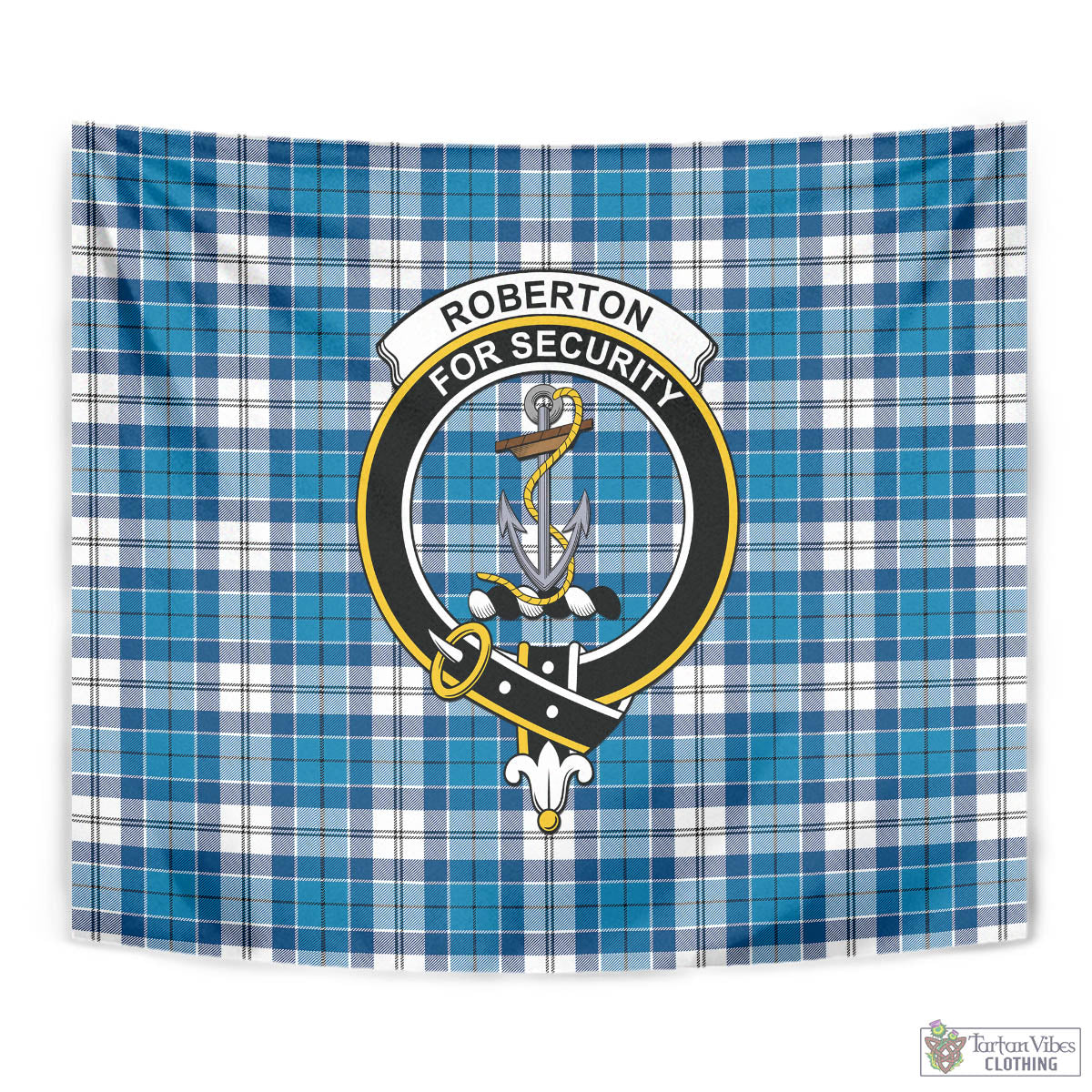 Roberton Tartan Tapestry Wall Hanging and Home Decor for Room with Family Crest - Tartan Vibes Clothing