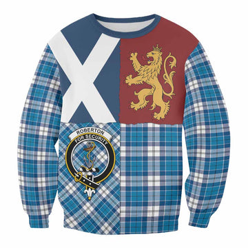Roberton Crest Tartan Sweatshirt with Lion Rampant Saltire Style