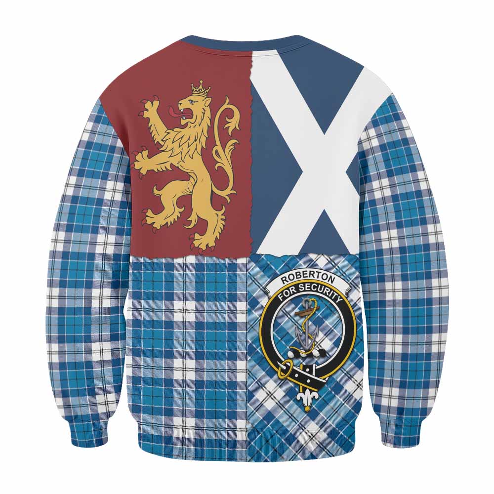 Roberton Crest Tartan Sweatshirt with Lion Rampant Saltire Style