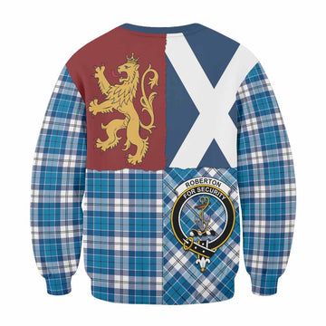 Roberton Crest Tartan Sweatshirt with Lion Rampant Saltire Style
