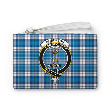 Tartan Vibes Clothing Roberton Family Crest Tartan Clutch Bag