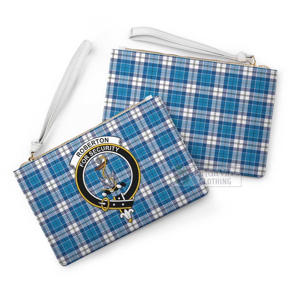Tartan Vibes Clothing Roberton Family Crest Tartan Clutch Bag