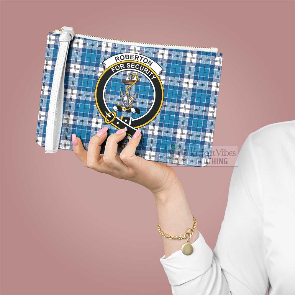 Tartan Vibes Clothing Roberton Family Crest Tartan Clutch Bag