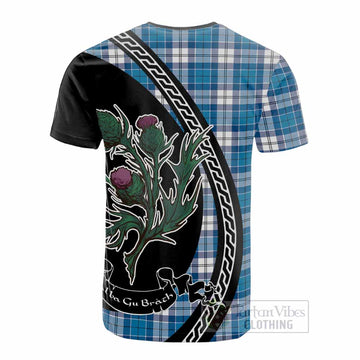 Roberton Family Crest Tartan Cotton T-shirt Alba Thistle Inspired - Tartan Vibes Clothing