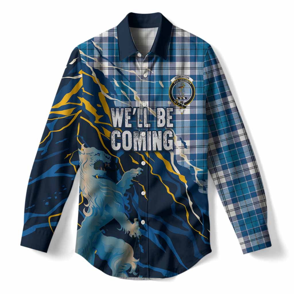 Roberton Scotland Tartan Women Casual Shirt WC2026 Football - We'll Be Coming