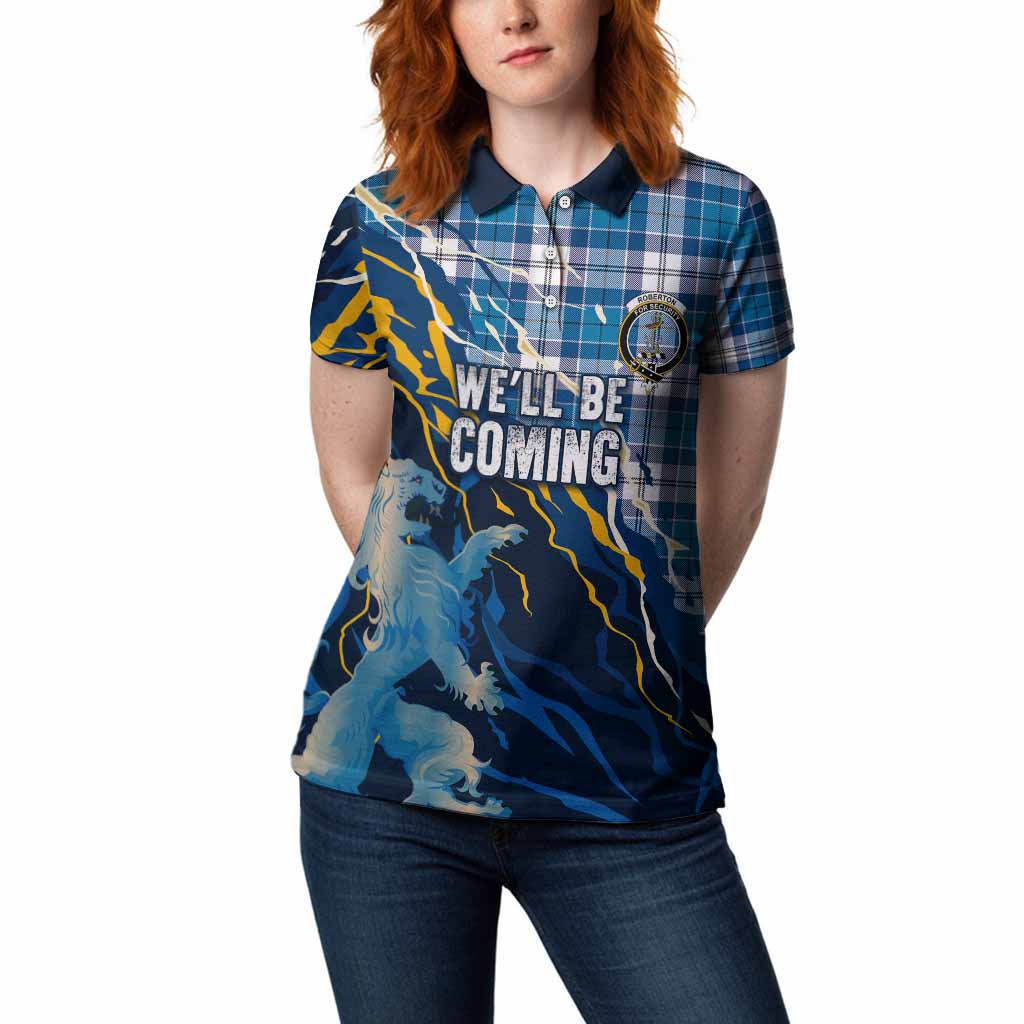 Roberton Scotland Tartan Women Polo Shirt WC2026 Football - We'll Be Coming