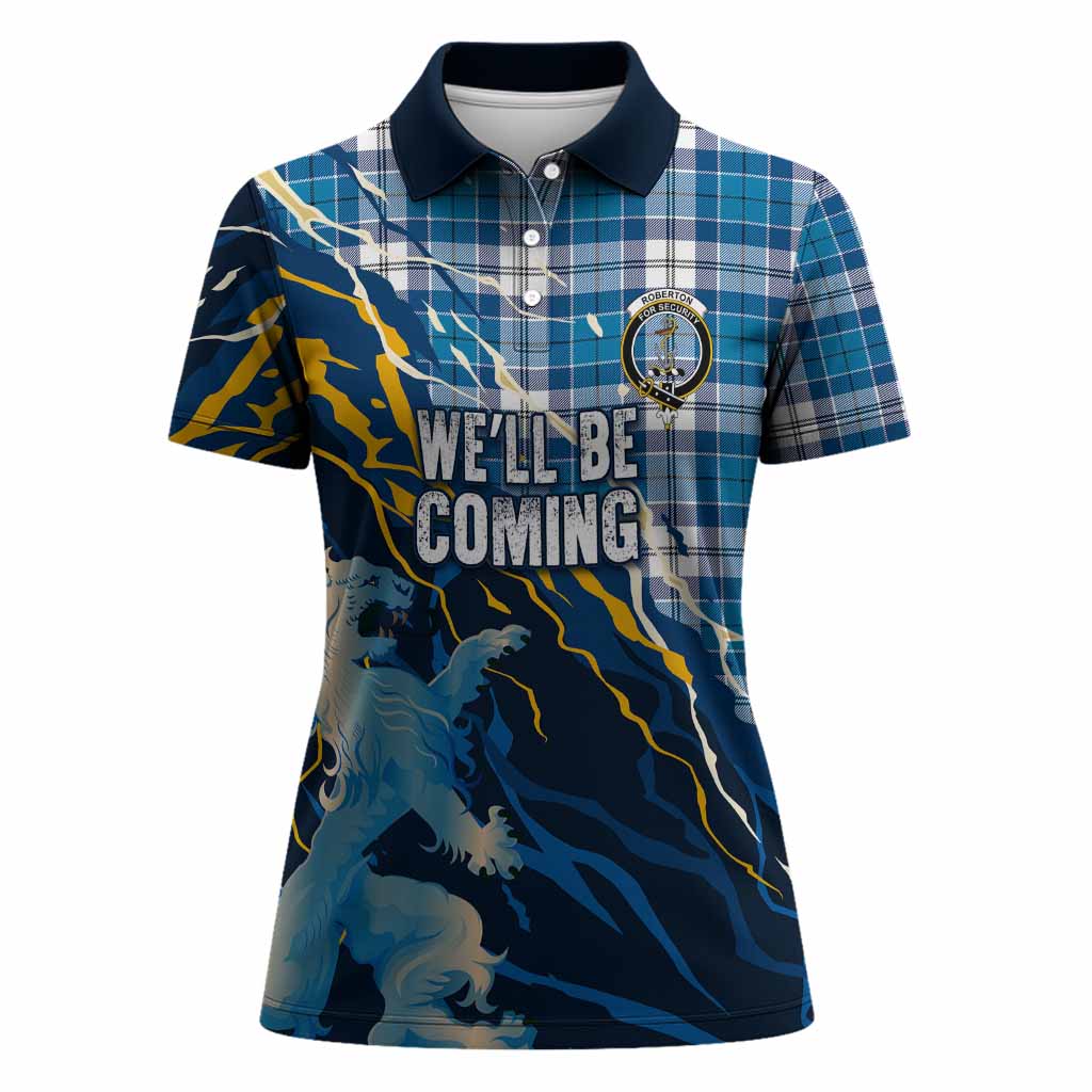 Roberton Scotland Tartan Women Polo Shirt WC2026 Football - We'll Be Coming
