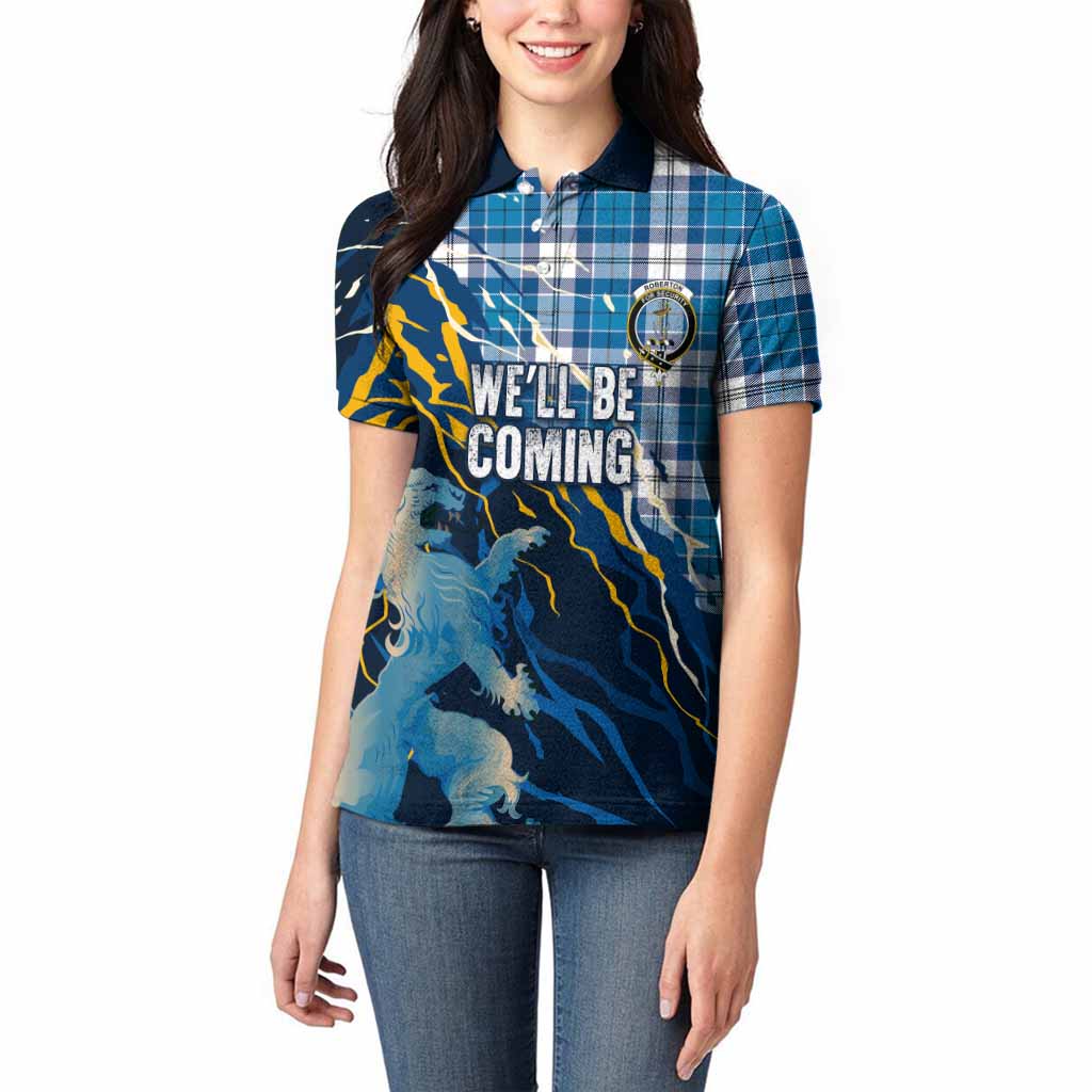 Roberton Scotland Tartan Women Polo Shirt WC2026 Football - We'll Be Coming