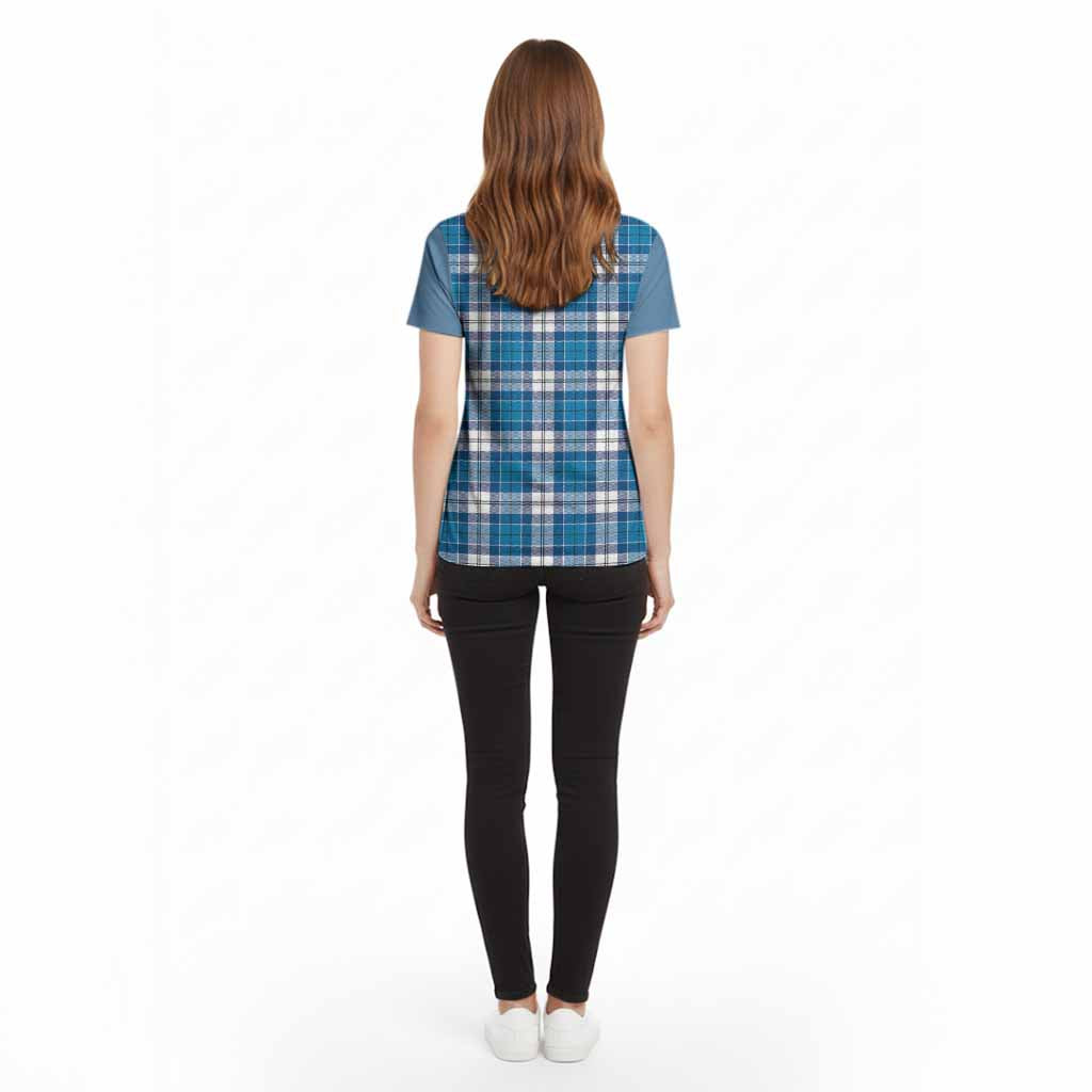 Roberton Tartan Accent Cotton T-shirt with Family Crest
