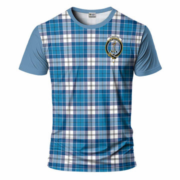 Roberton Tartan Accent T-Shirt with Family Crest