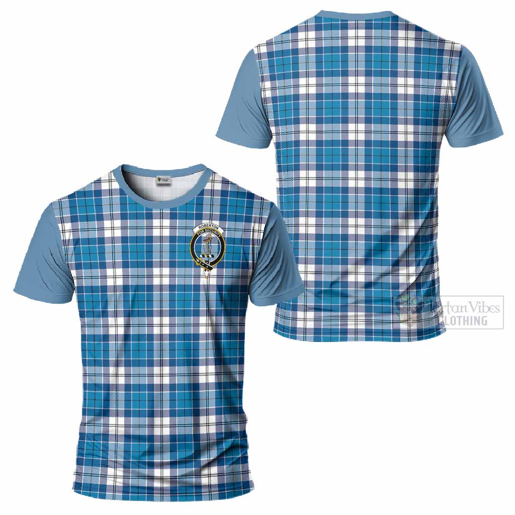 Roberton Tartan Accent T-Shirt with Family Crest
