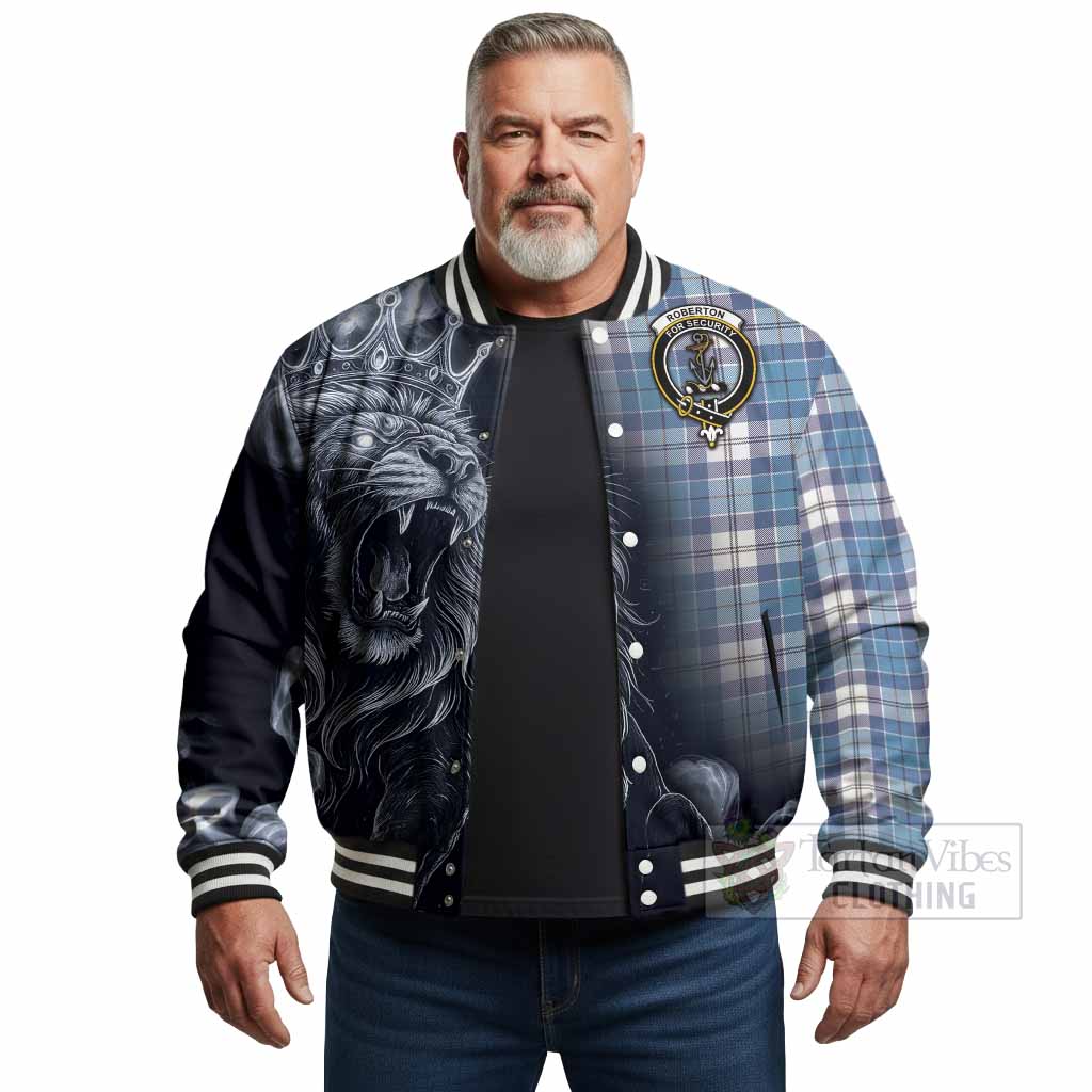 Roberton Tartan Baseball Jacket Roaring Lion Heritage