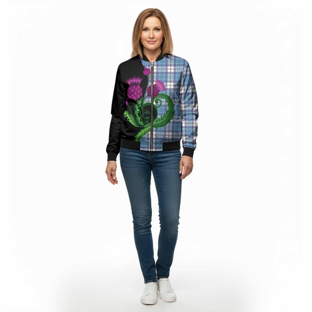 Roberton Tartan Bomber Jacket Traditional Scottish Thistle