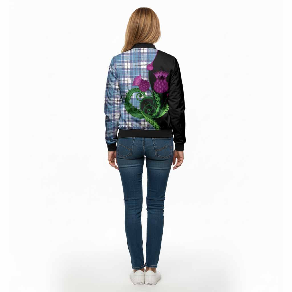 Roberton Tartan Bomber Jacket Traditional Scottish Thistle