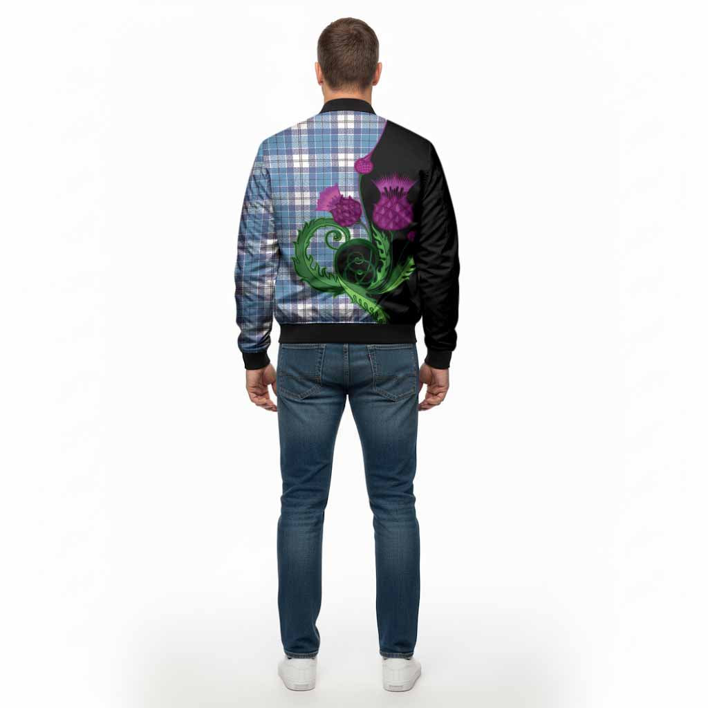 Roberton Tartan Bomber Jacket Traditional Scottish Thistle