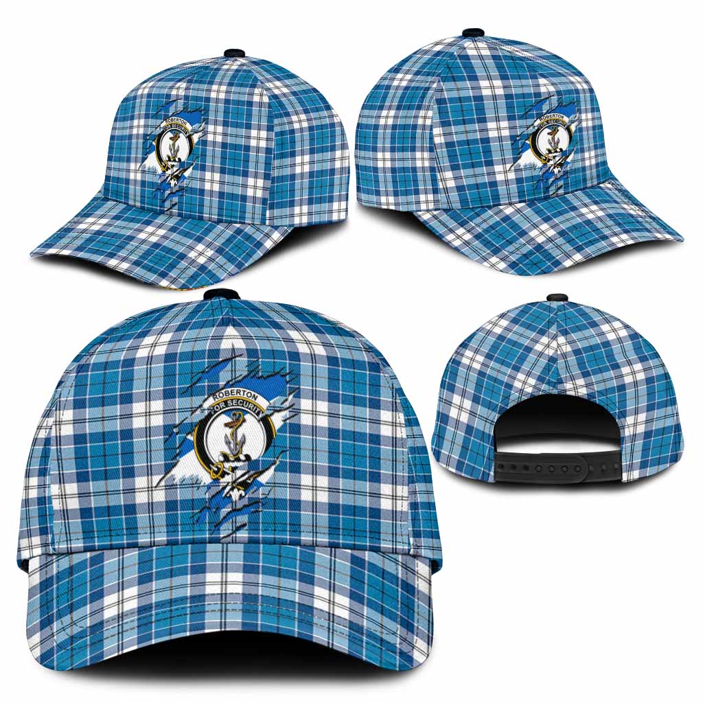 Roberton Tartan Classic Cap with Family Crest In Me Style