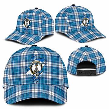 Roberton Tartan Classic Cap with Family Crest In Me Style