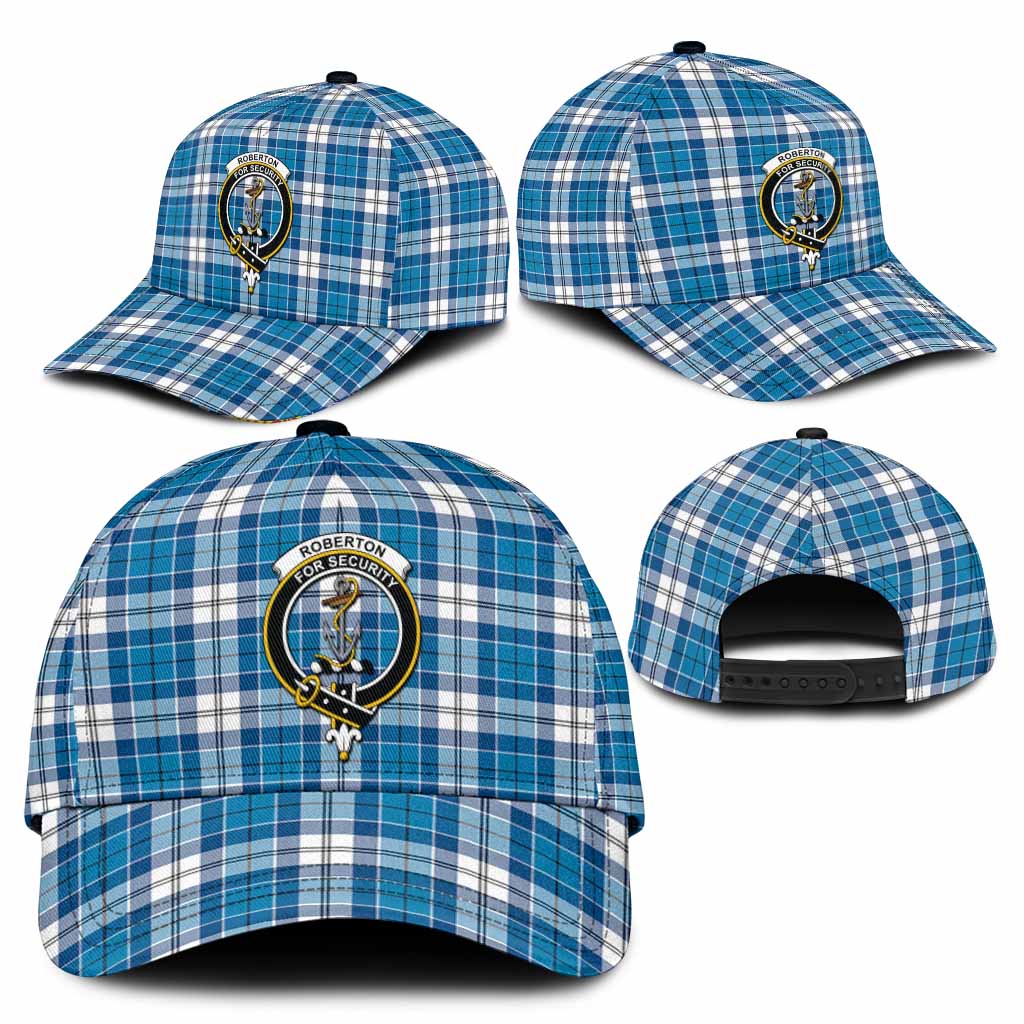 Roberton Tartan Classic Cap with Family Crest