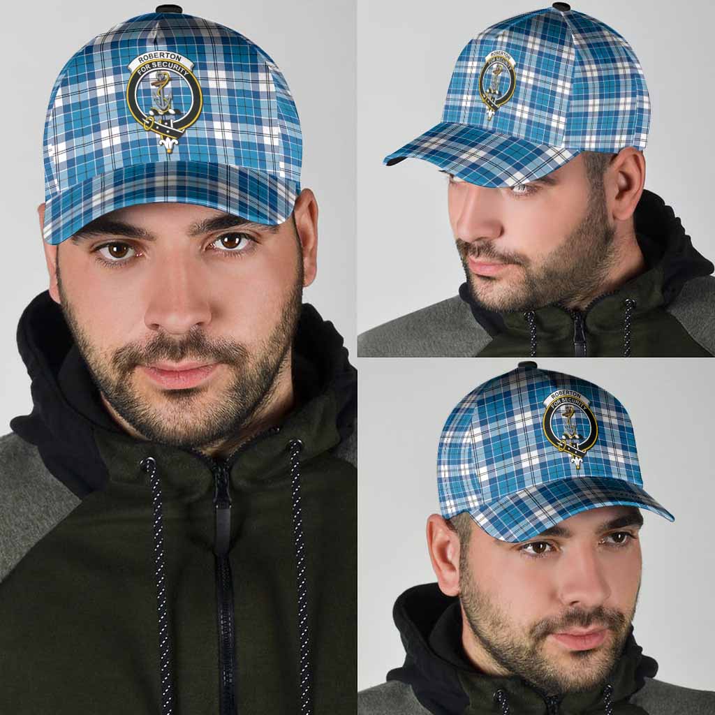 Roberton Tartan Classic Cap with Family Crest