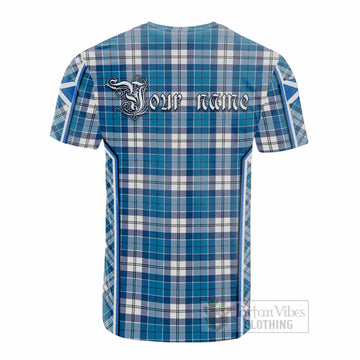 Roberton Tartan Crest Cotton T-shirt Scotland Coat of Arm Flag Style - Tartan Vibes Clothing