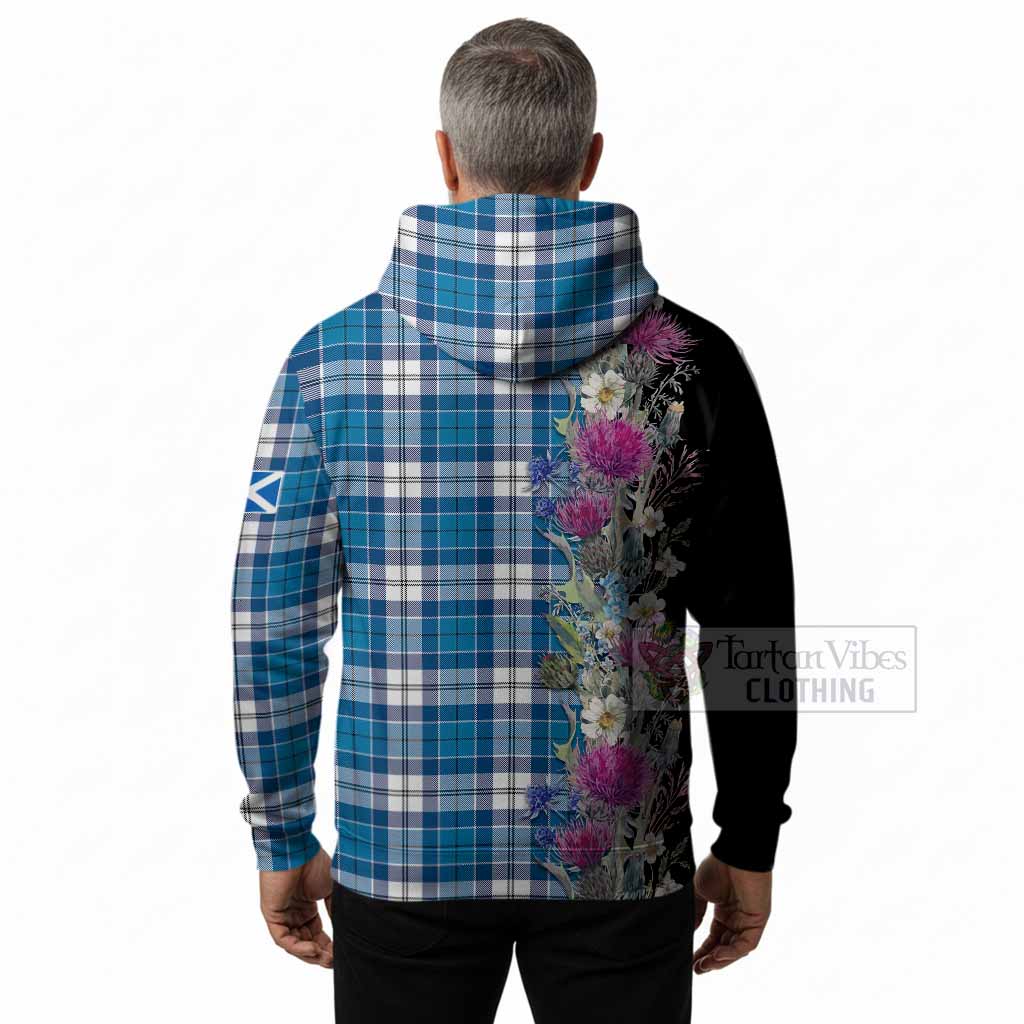 Roberton Tartan Crest Thistle Floral Hoodie