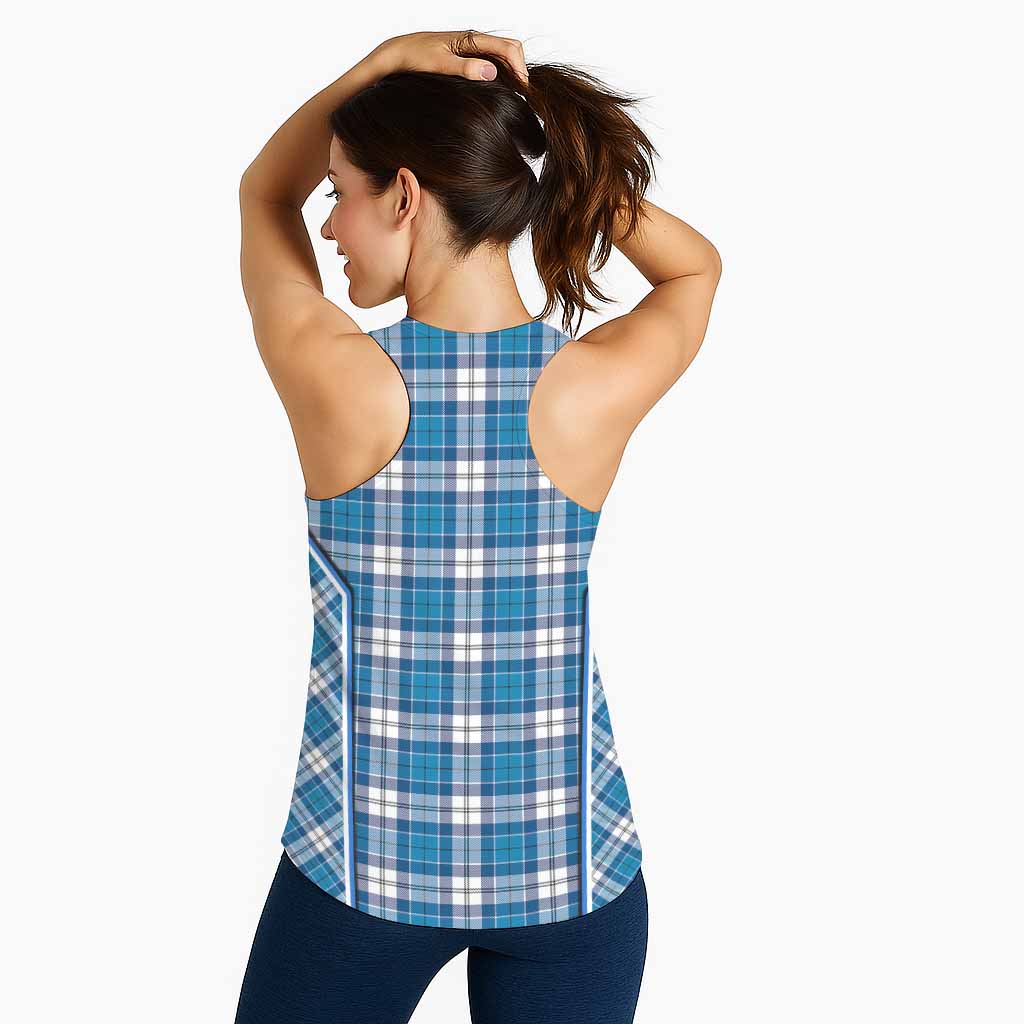 Roberton Tartan Crest Women Racerback Tanks Scotland Coat of Arm Flag Style - Tartan Vibes Clothing