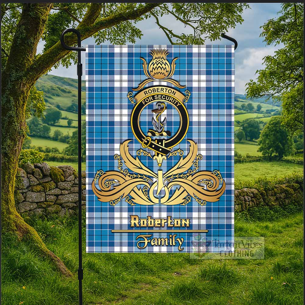 Roberton Tartan Garden Flag with Highland Thistle Cherish Family Crest Style - Tartan Vibes Clothing