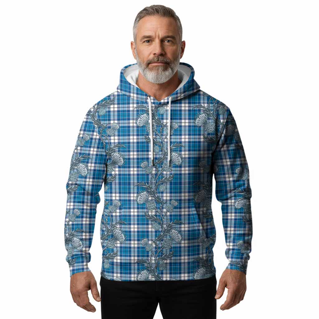 Roberton Tartan Hoodie Seamless Scottish Thistle Flowers