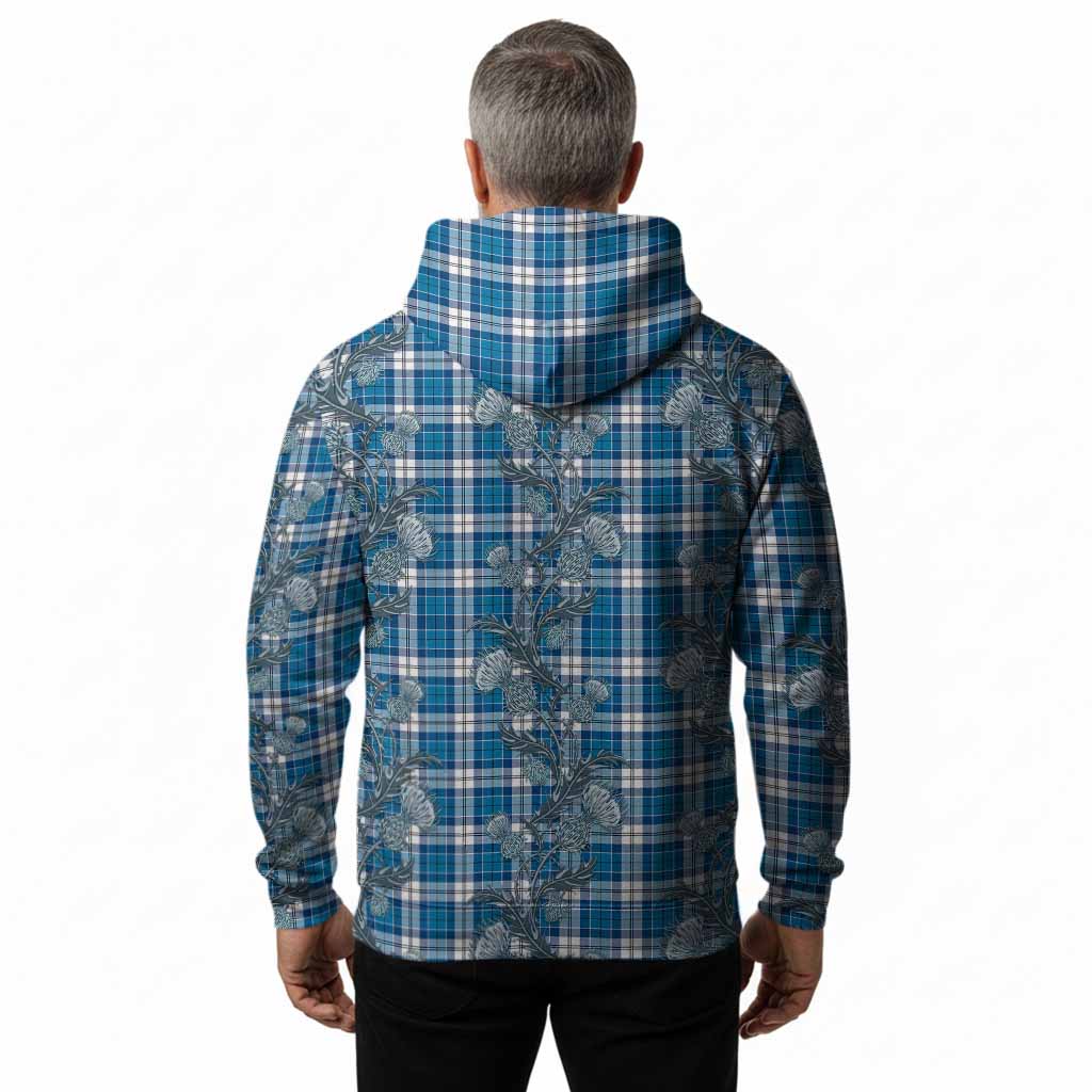 Roberton Tartan Hoodie Seamless Scottish Thistle Flowers