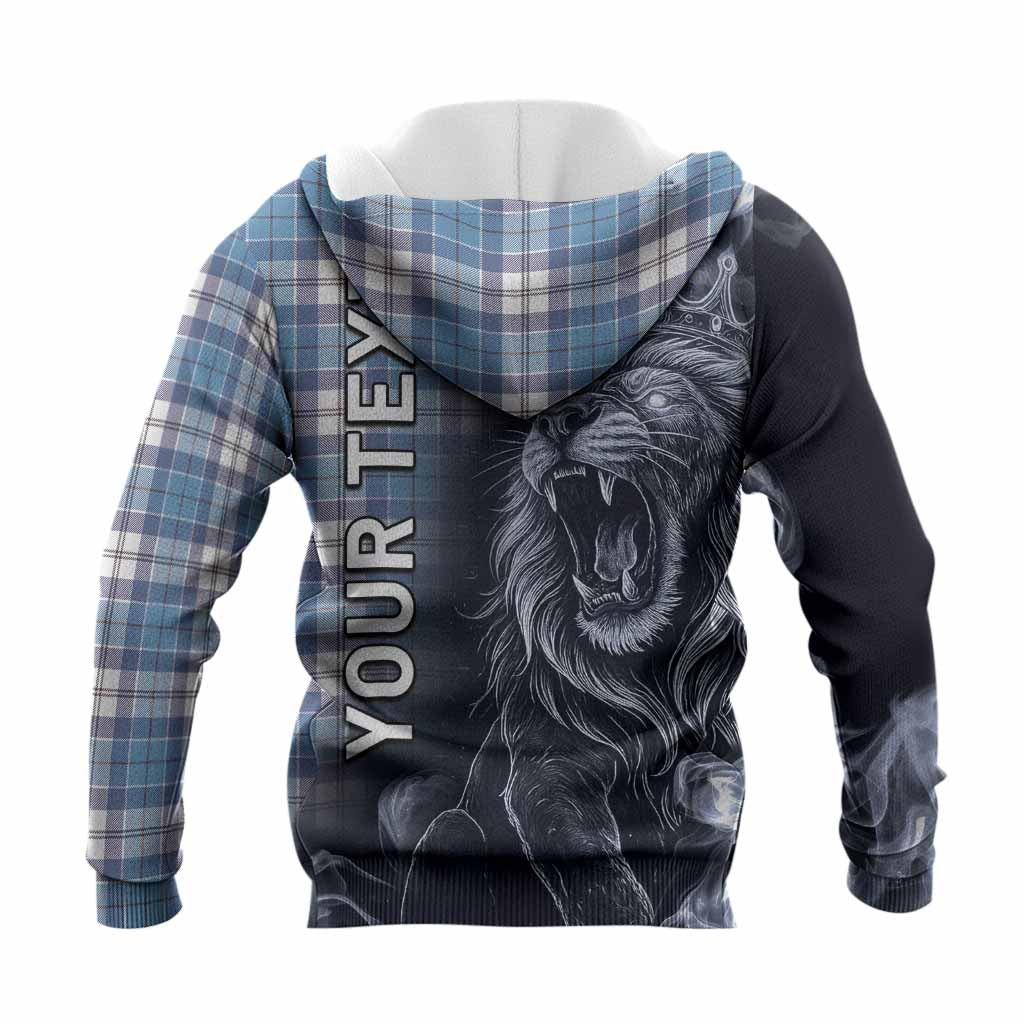 Roberton Tartan Knitted Hoodie Roaring Lion Heritage