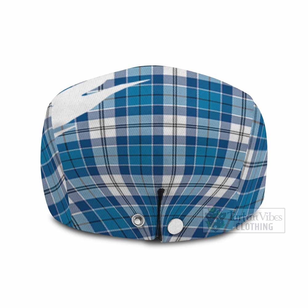 Roberton Tartan Loch Ness Monster Scottish Heritage Art Flat Cap, Jeff Cap