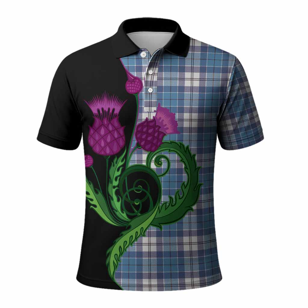 Roberton Tartan Polo Shirt Traditional Scottish Thistle