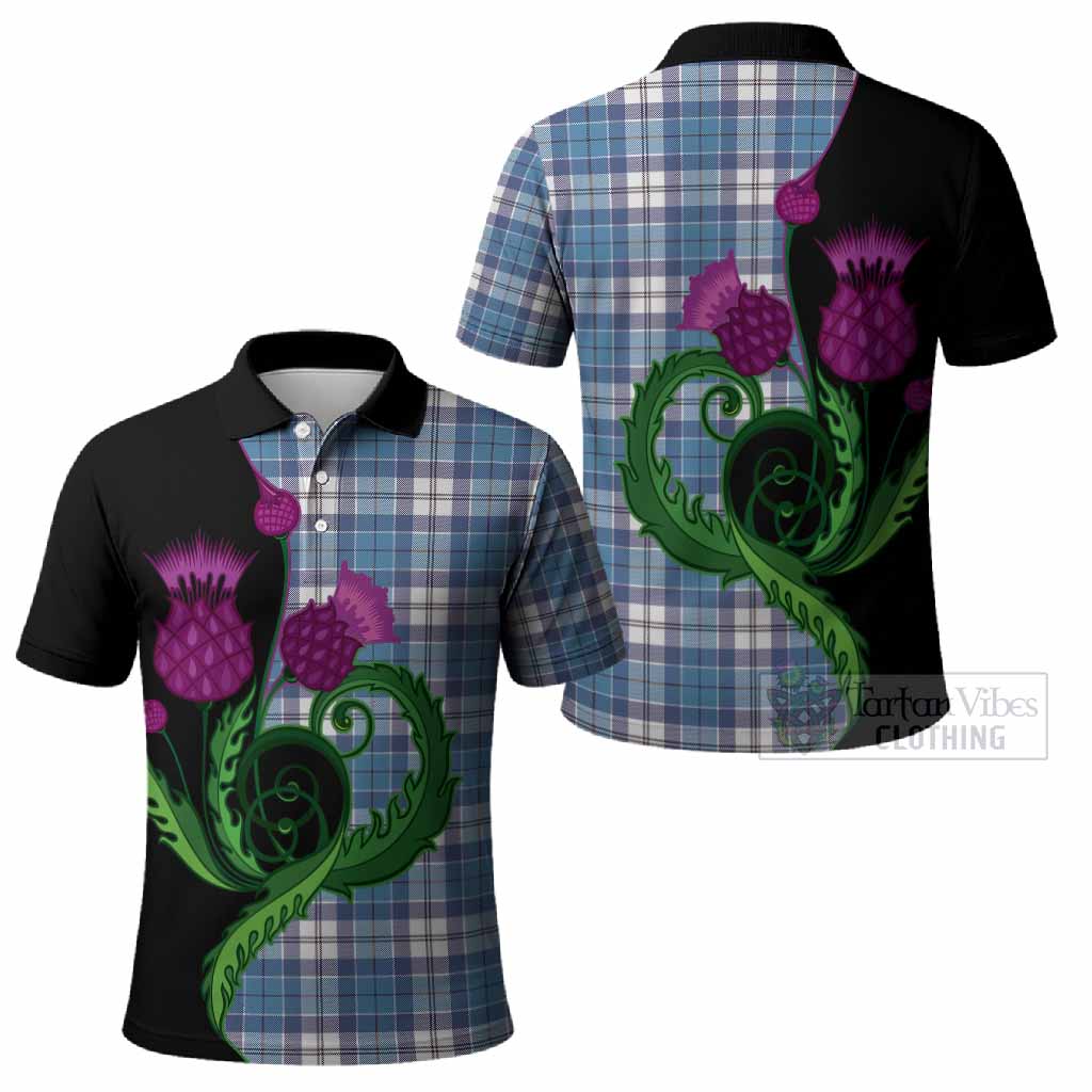 Roberton Tartan Polo Shirt Traditional Scottish Thistle