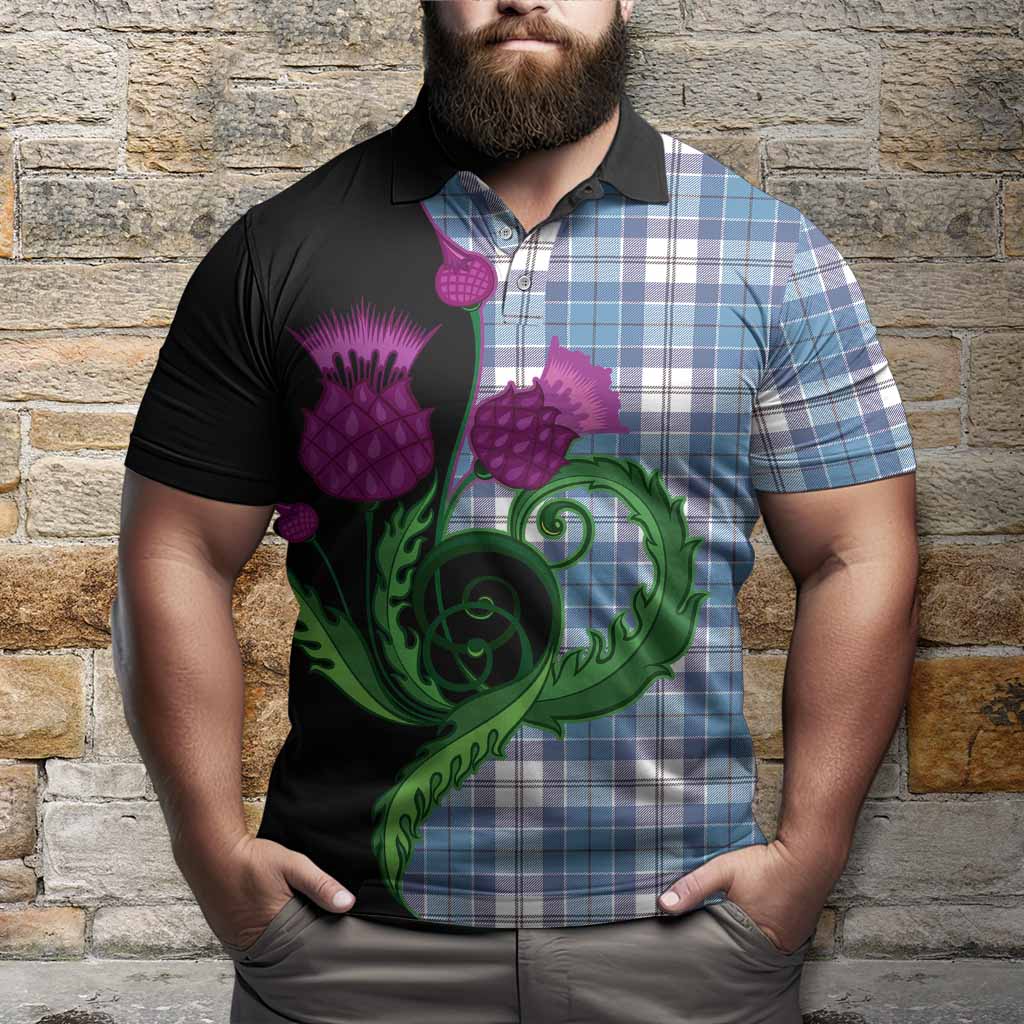 Roberton Tartan Polo Shirt Traditional Scottish Thistle