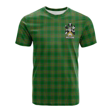 Roberts Irish Clan Tartan Cotton T-shirt with Coat of Arms