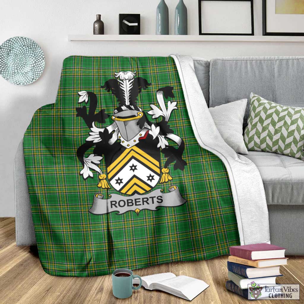 Roberts Irish Clan Tartan Blanket with Coat of Arms - Tartan Vibes Clothing