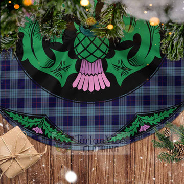Roberts of Wales Tartan Christmas Tree Skirt Scottish Thistle Style