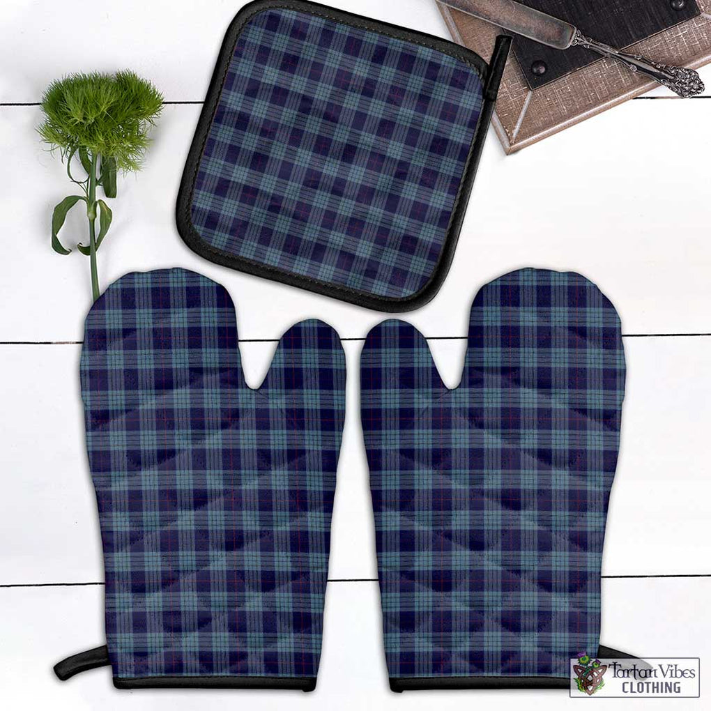 Roberts of Wales Tartan Combo Oven Mitt & Pot-Holder Combo 1 Oven Mitt & 1 Pot-Holder Black - Tartan Vibes Clothing