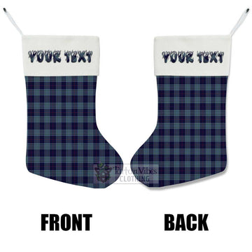 Roberts of Wales Tartan Christmas Stocking with Personalized Text