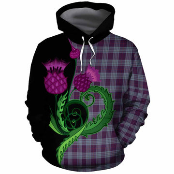 Roberts of Wales Tartan Cotton Hoodie Traditional Scottish Thistle