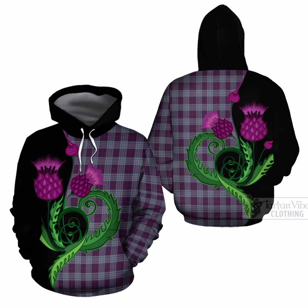 Roberts of Wales Tartan Cotton Hoodie Traditional Scottish Thistle