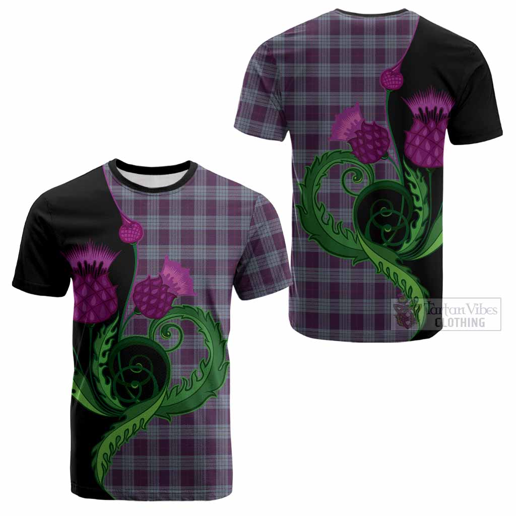 Roberts of Wales Tartan Cotton T-shirt Traditional Scottish Thistle